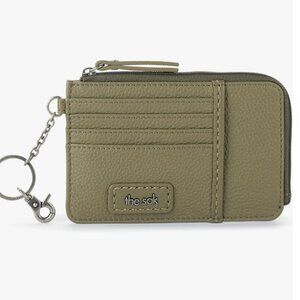 NWT The Sak Women's Iris Slotted Card Wallet Loden Olive Green